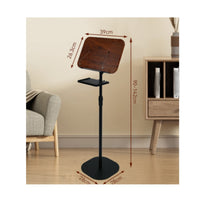 Freestanding Book Holder Multi-Angle Adjustment Wooden Reading Lectern for Home