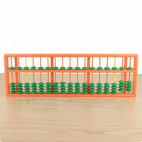 Teaching Abacus Orange Frame Classroom Tool Green Beads Math Toy