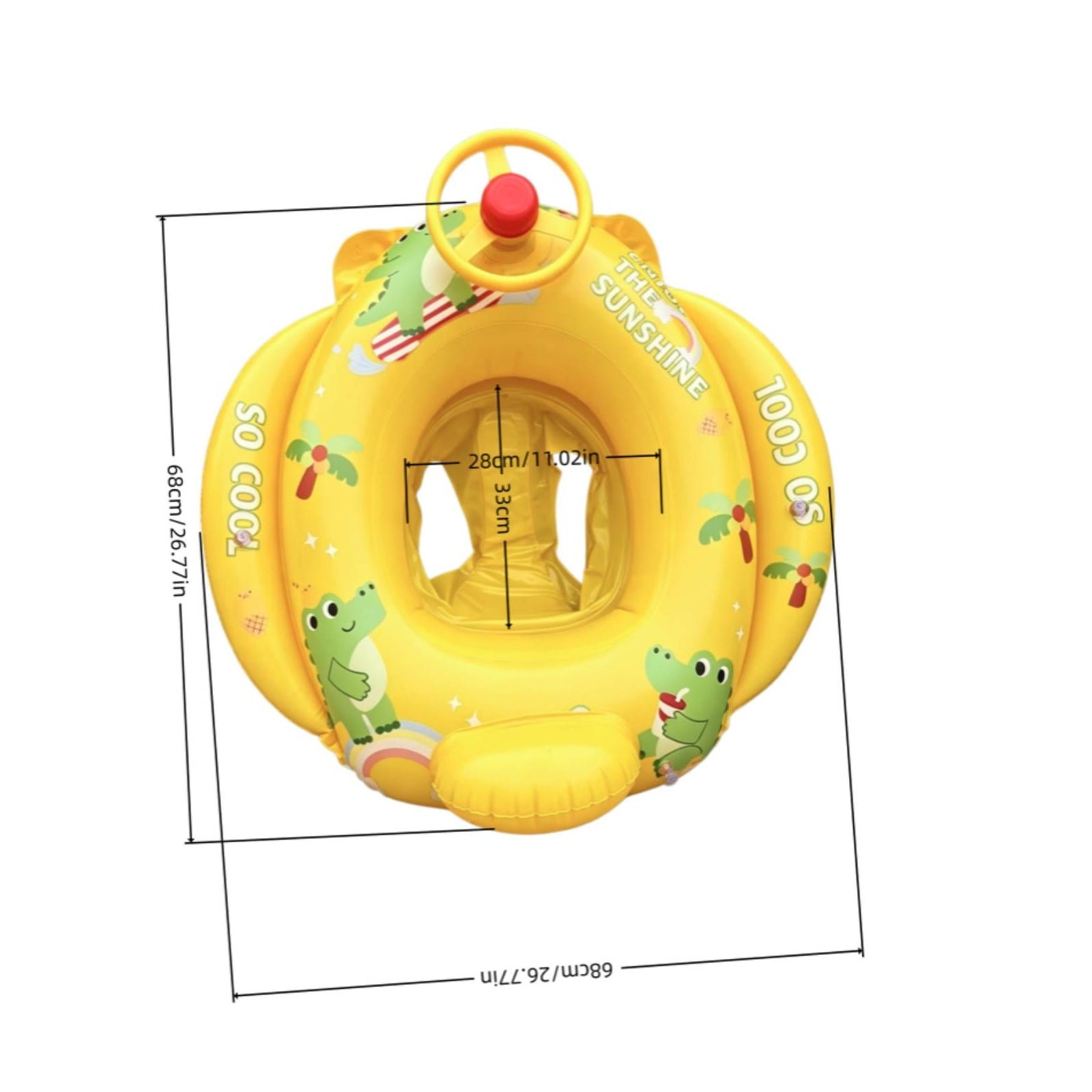 Swim Collar with Seat Portable Water Toy Easy to Inflate