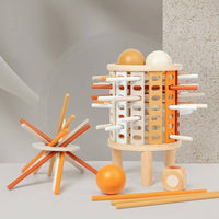 Pisa Structure Balance Toy Educational Wooden Balancing Structure Perforated