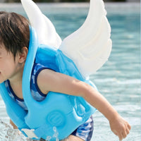 Winged Swim Vest Front Buckle Inflatable Swim Vest Padded for Swimming