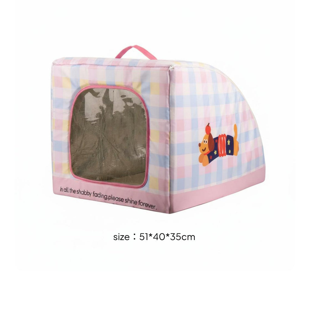 Soft-Sided Pet House Carry Handle Cooling Pet House Air-Conditioned for Indoors