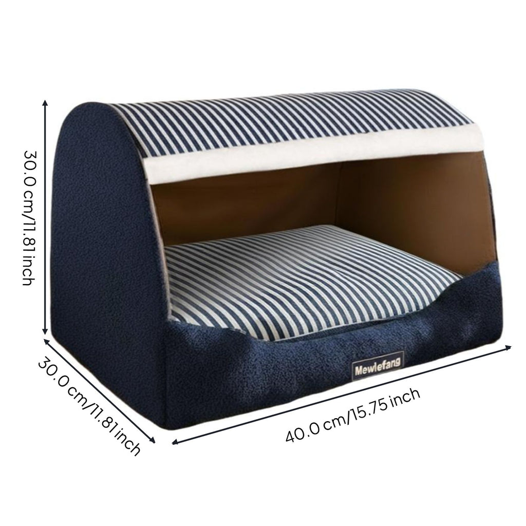 Insulated Indoor Dog House Bed, Removable, Non-Slip Den