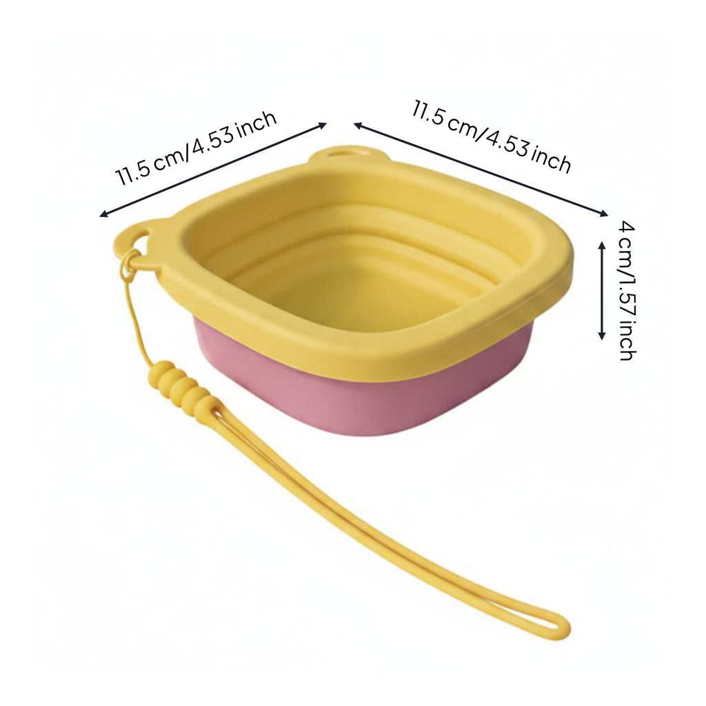 Foldable Pet Bowl Outdoor Friendly Foldable Pet Feeding Bowl Lightweight for Pets, Walking