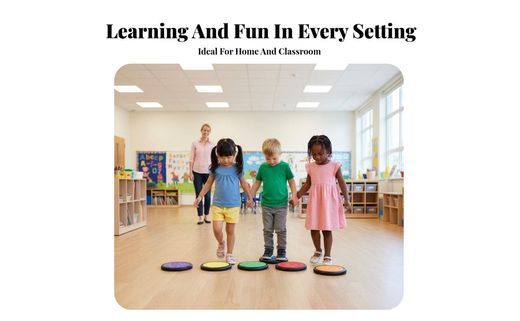 Enhances Coordination Kids Balance Stepping St Single S Early Learning Balance Stepping St Single S Sturdy Tactile Sensory Discs Lightweight for Preschoolers, Children 3+, Toddlers, Kindergarten, Daycare Center, Physical Rehabilitation, Playroom