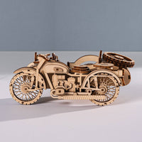 3D Wooden Motorcycle Creative Gift Toy Cut Pieces for Craft Time, Kids