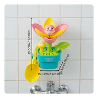 Bath Flower Pot Toy Colorful Rotating Flower Toy Interactive for Toddlers