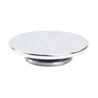 Sculpting Turntable Aluminum Alloy Pottery Turntable Silver Finish for Crafting