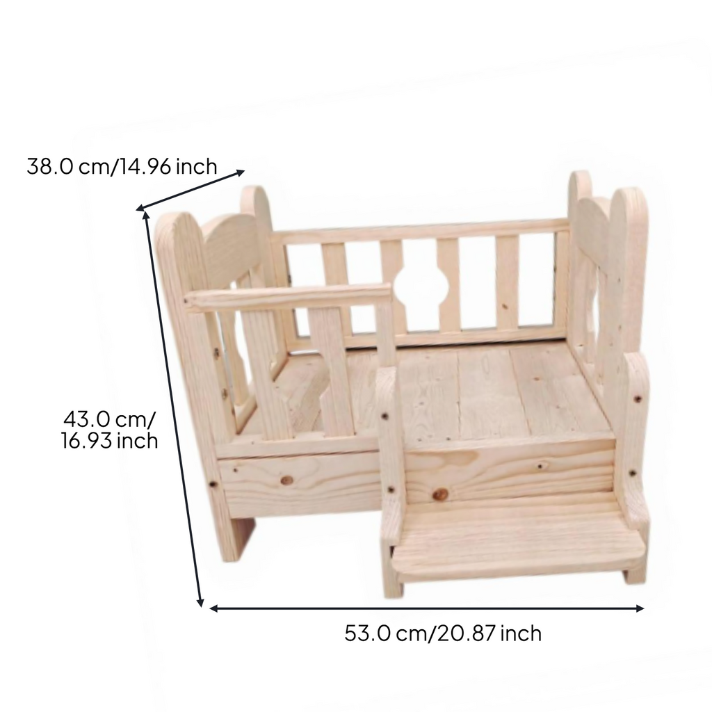 Wooden pet bed for small pets