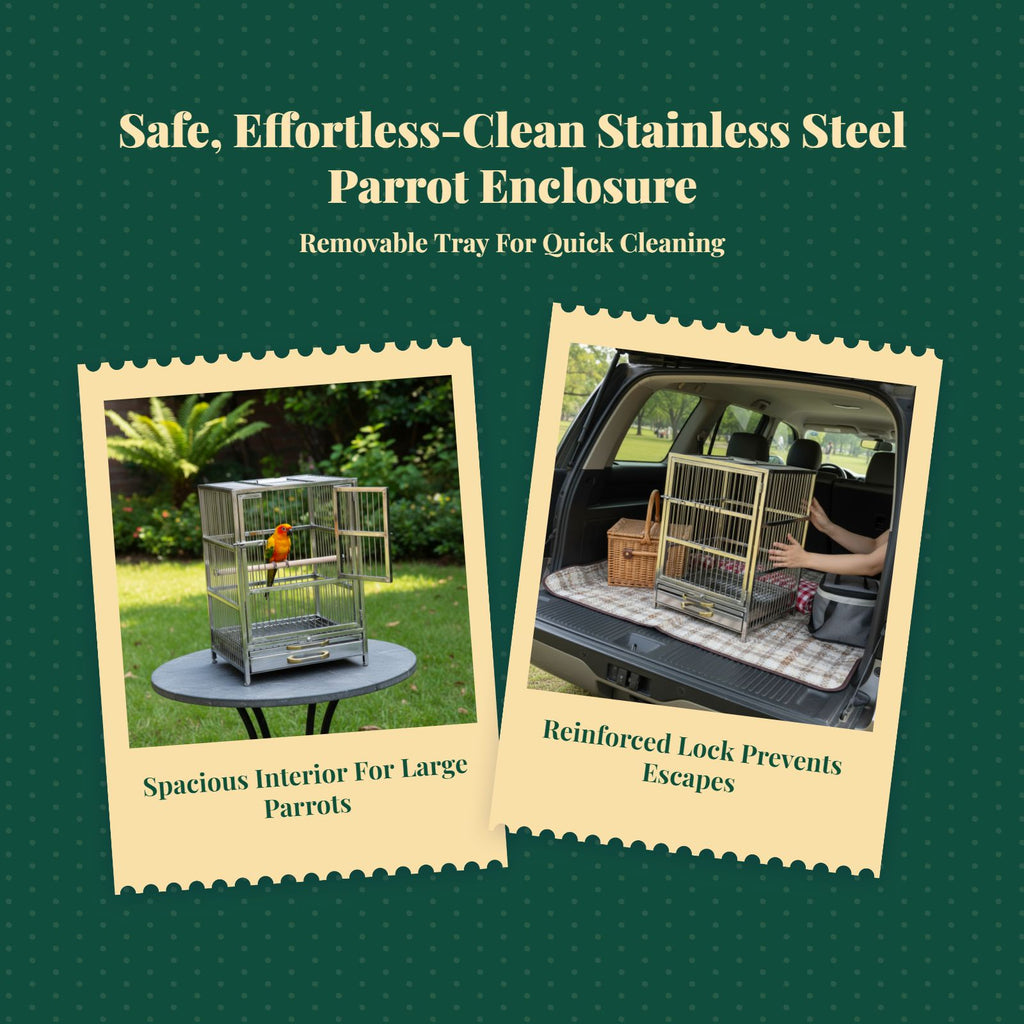 Stainless steel parrot cage