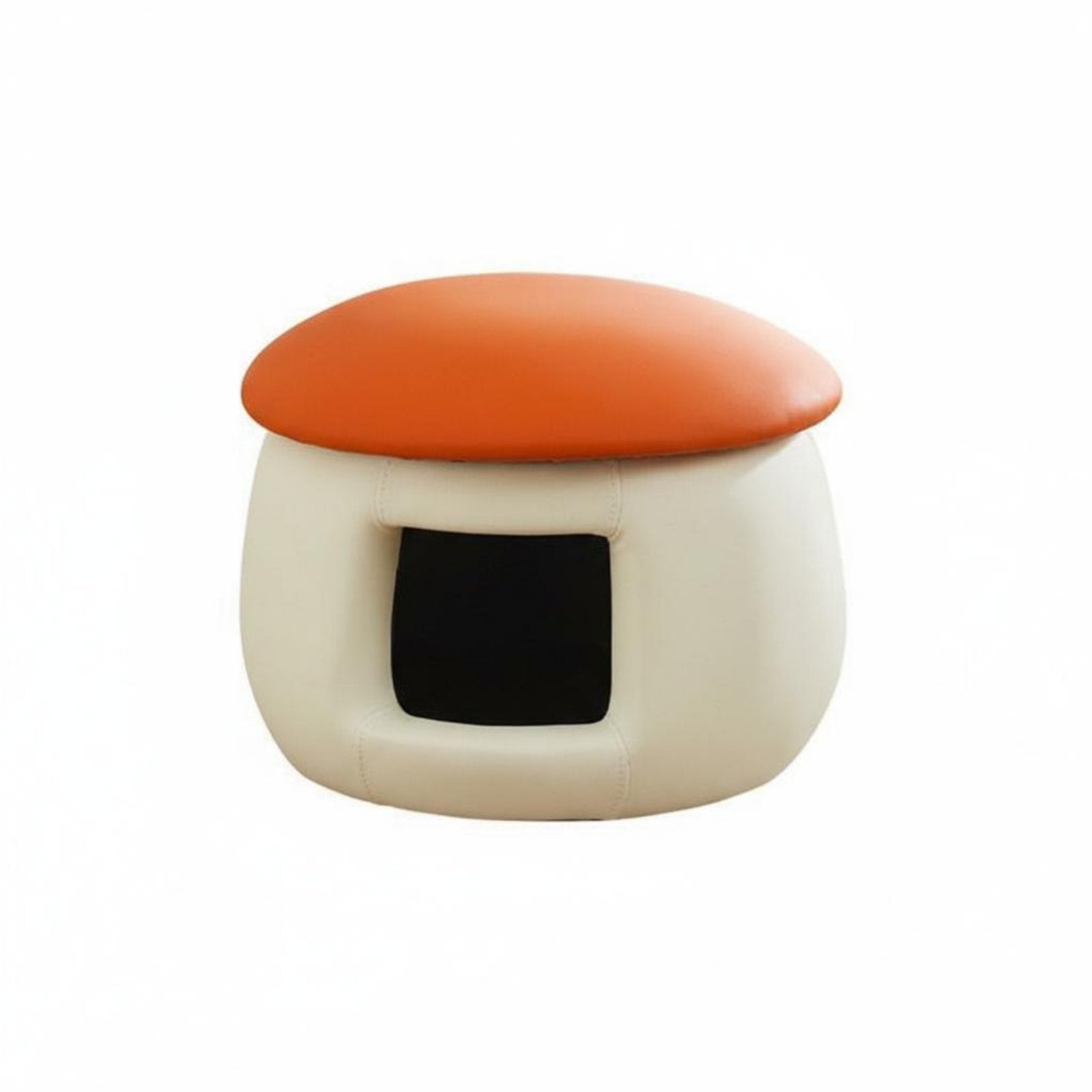 Mushroom-Shaped Cat House Stool Space-Saving Enclosed Pet Retreat Double-functionPurpose Design Multipurpose for Balcony, Indoor