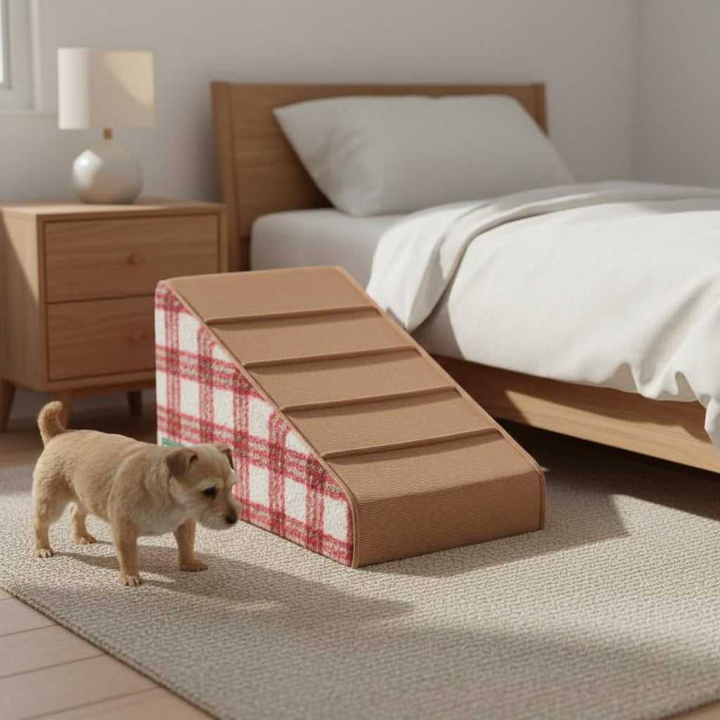 Small Dog Stairs Washable Cover Elderly Dog Ramp Sloped Design Pet Staircase for Sofa