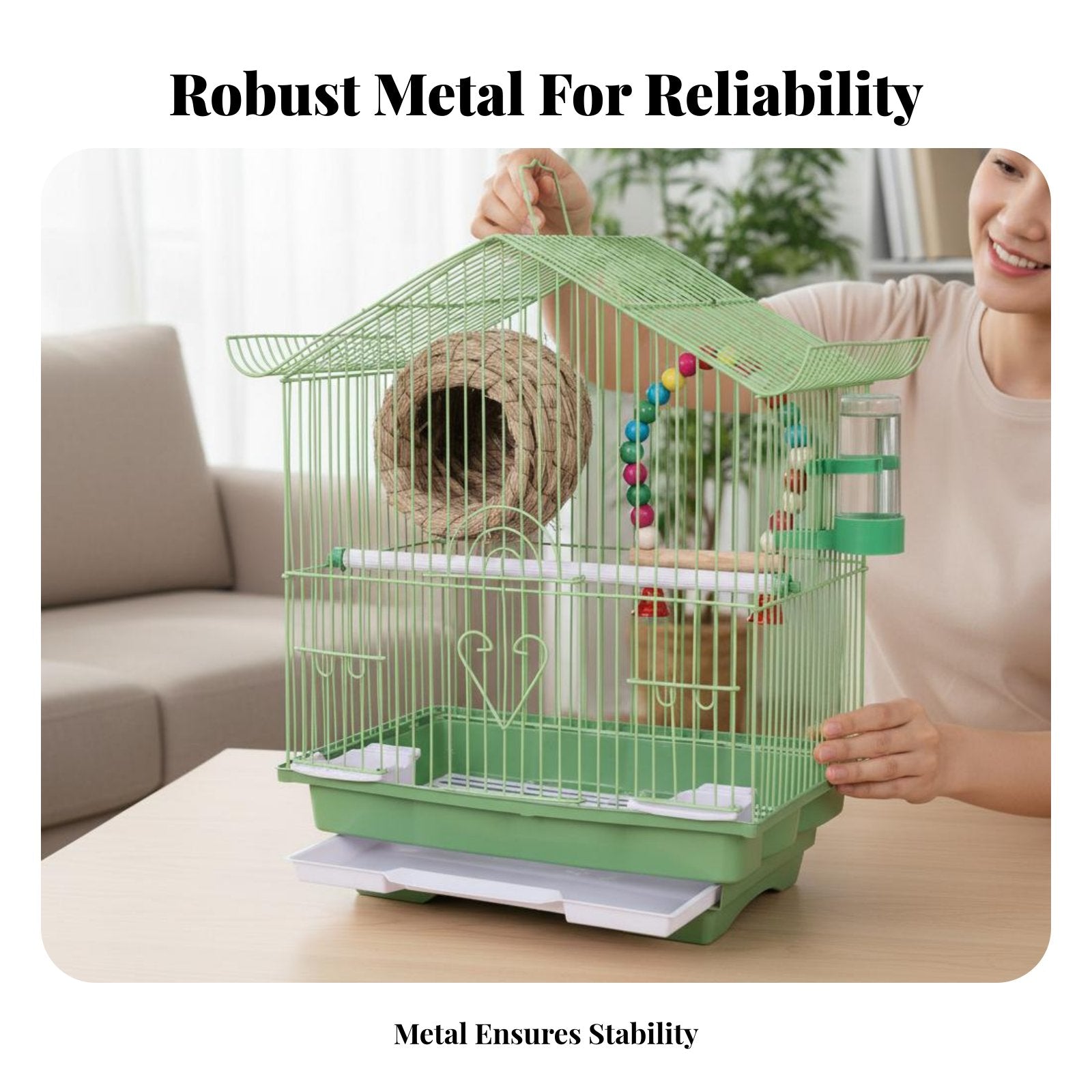 Rolling Parrot enclosure Large Size avian Enclosure Breeding Design for Indoors, Home