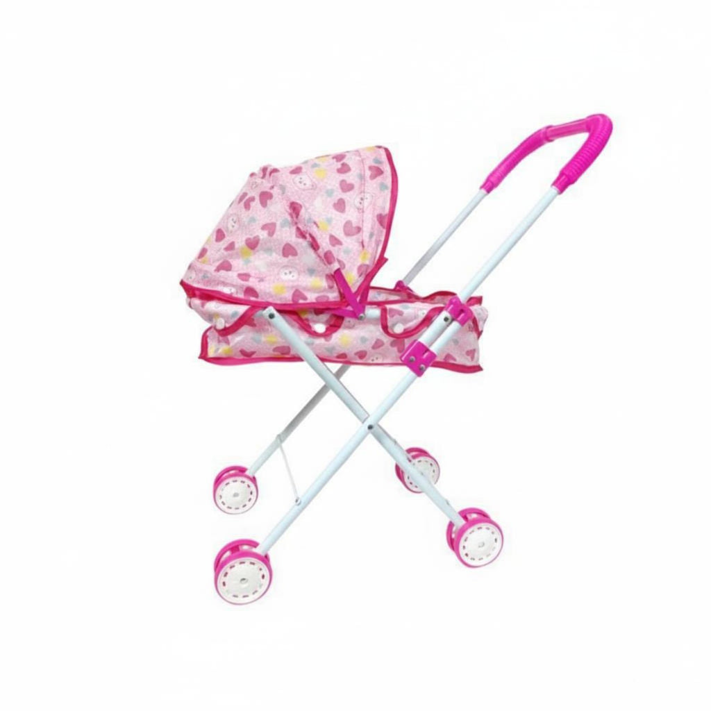 Foldable Doll Baby Carriage Realistic Design Baby Doll Baby Carriage Storage