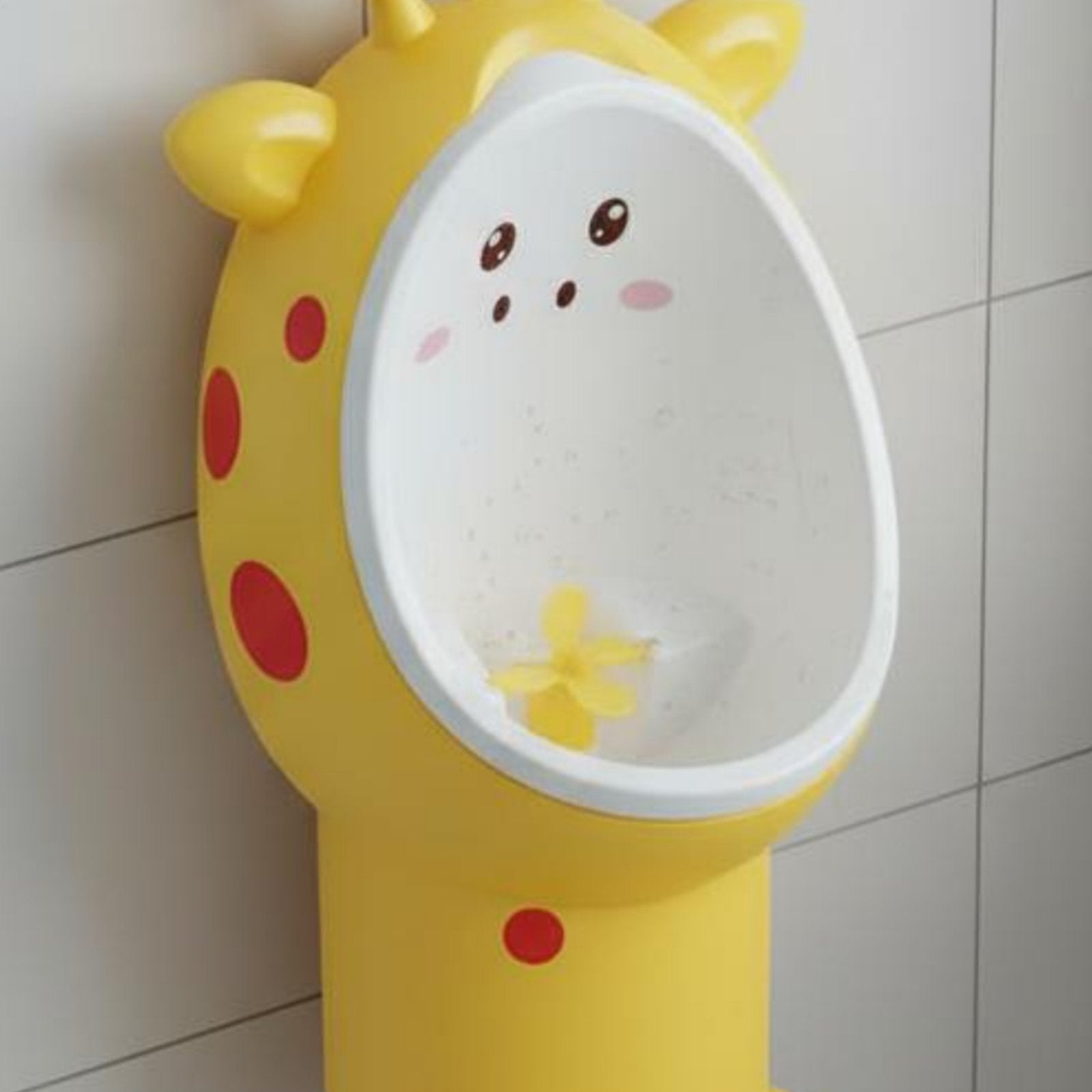 Wall-Mounted Kids Urinal Fun Rotating Target Boys Standing Urinal Splash Proof