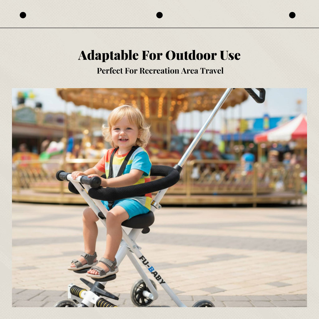 Outdoor Stroller for Older Children, Foldable, Lightweight, PU Leather, High Landscape