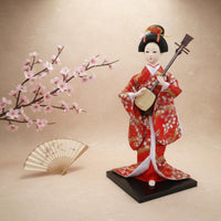 Japanese Geisha Doll Authentic Design Traditional Japanese Statue Vibrant Colors