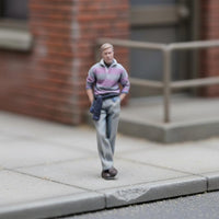 1/64 Scale Man Figure 3D Printed Painted Human Miniature for Collectors