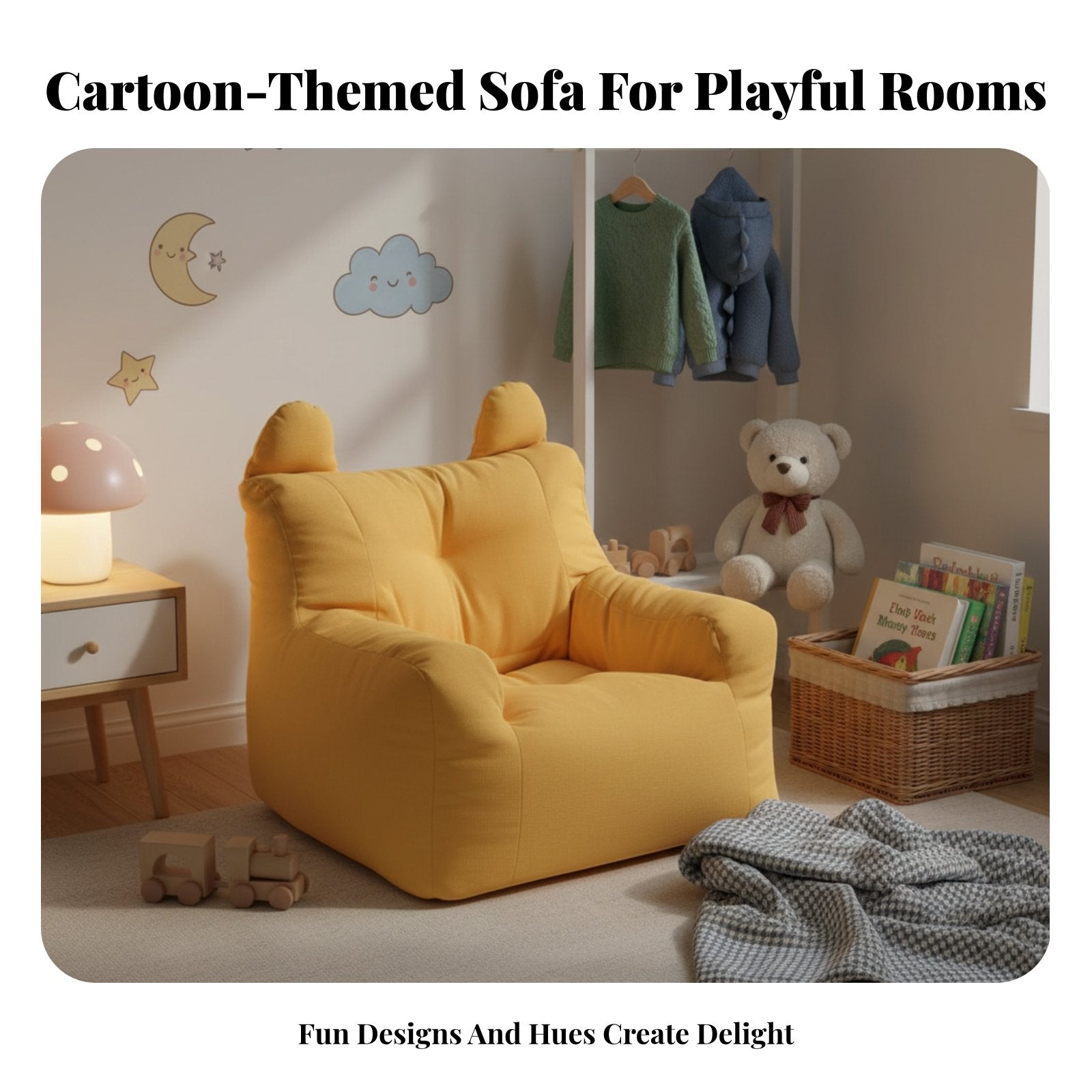 Toddler Beanbag Armchair Wear-Resistant children's Furniture for Girls, Toddlers