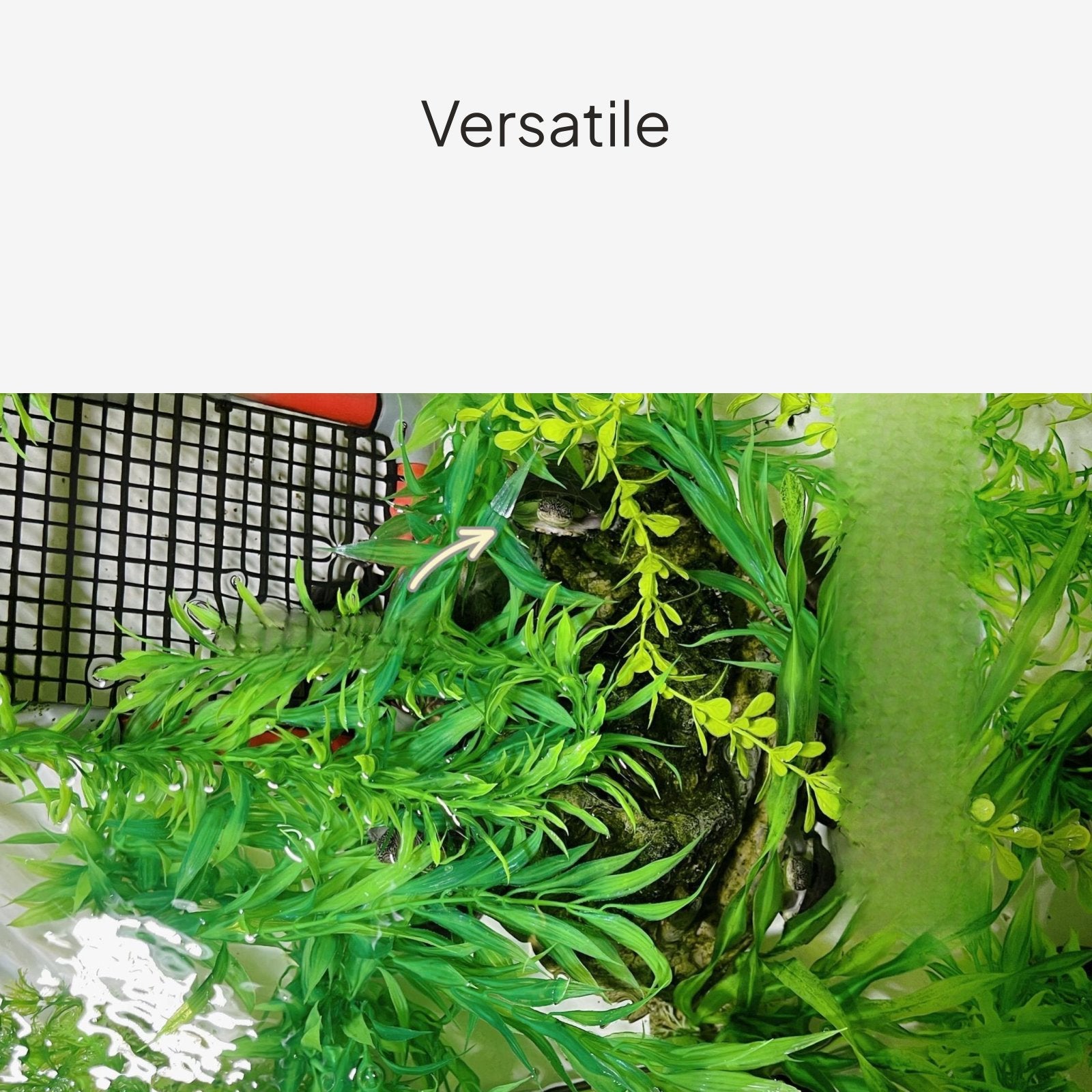 Turtle Tank Hiding Artificial Plant Provides Resting Place Fake Turtle Grass Realistic Look Simulation Water Foliage for Turtles, Terrarium, Hatchling Container