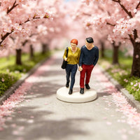 Miniature Couple Figurine 3D Display Piece Resin Couple Statue Freestanding