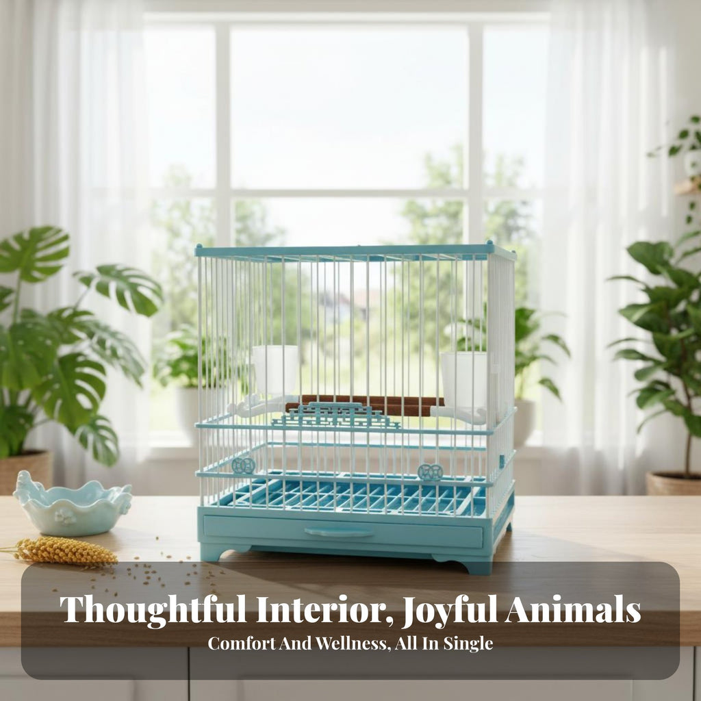 Square Finch housing Narrow Wire Spacing avian Housing reliable-latch for Indoors, Home