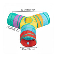3-Way Pet Tunnel Portable Pet Accessory for Indoor