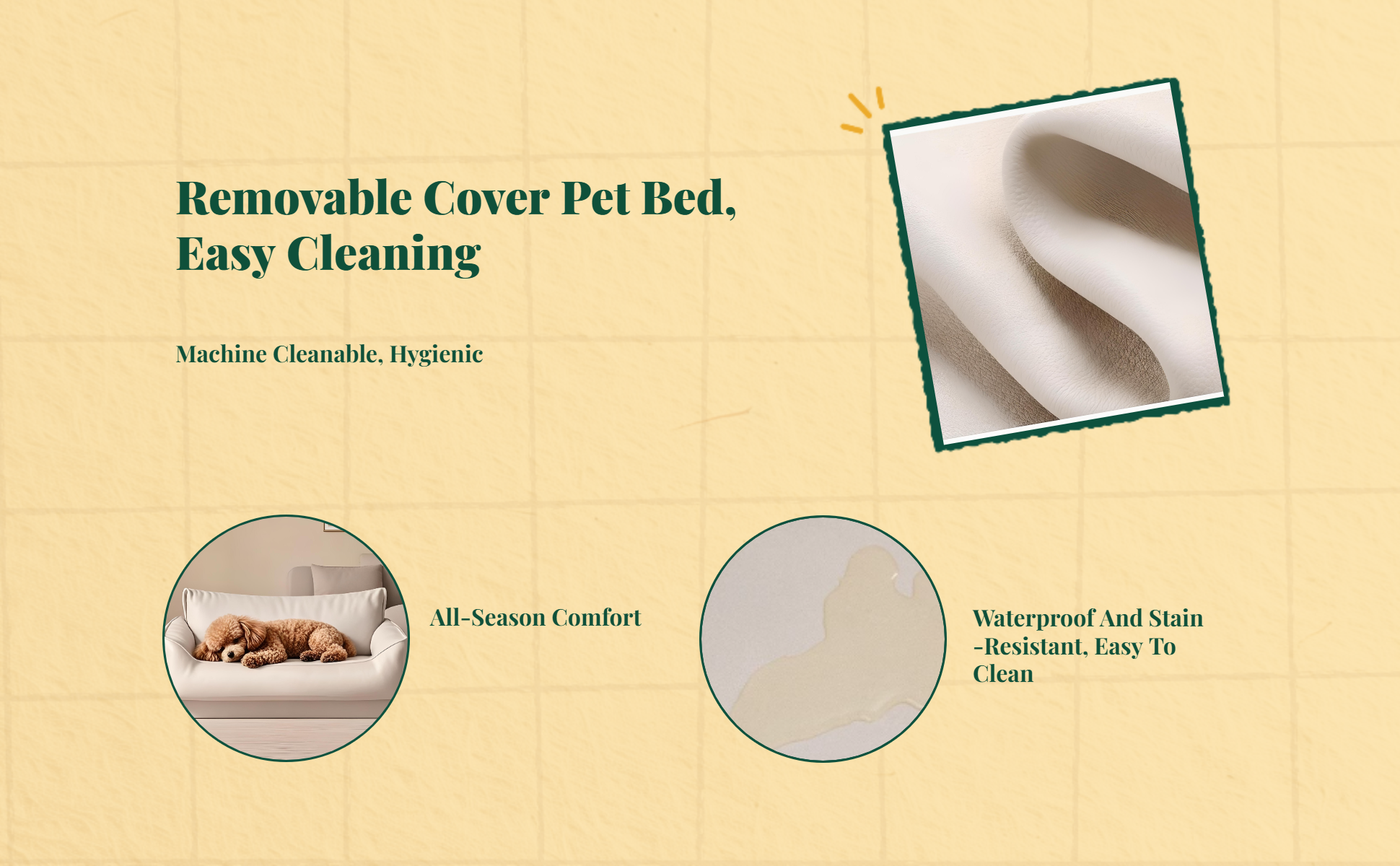Waterproof Gnaw-Resistant Dog Sofa Bed Removable Cover