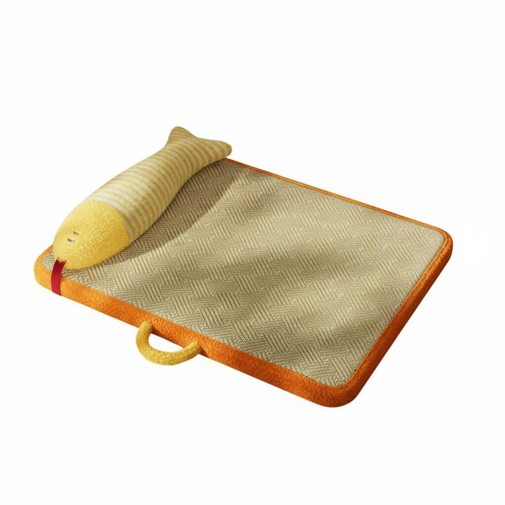 Rattan Pet Bed Detachable and Washable Rattan Pet Mat Portable for Cats