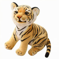 Reclining Tiger Stuffed Doll Silk Textile Tiger Stuffed PP Soft Toy