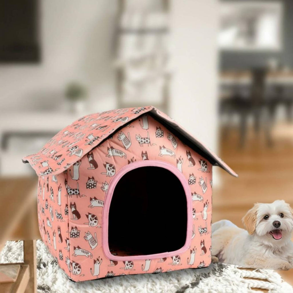 Folding Feline House Portable Washable Feline House Warm for Travel