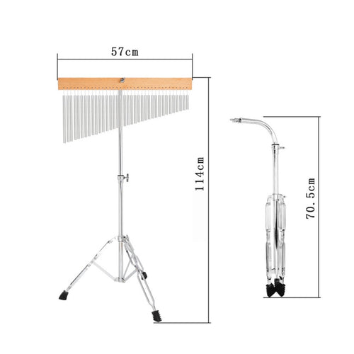 36 Note Wind Chime Stable Tripod Base Adjustable Wind Chime Stand Anti Rust 36 Tone Chimes for Instrumentalists, Stage, Band Rehearsal
