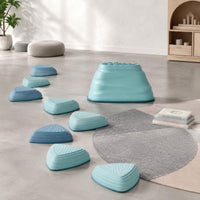 11 Pieces Children's Balance Stepping Stone Set Non-Slip Plastic Stepping Stones