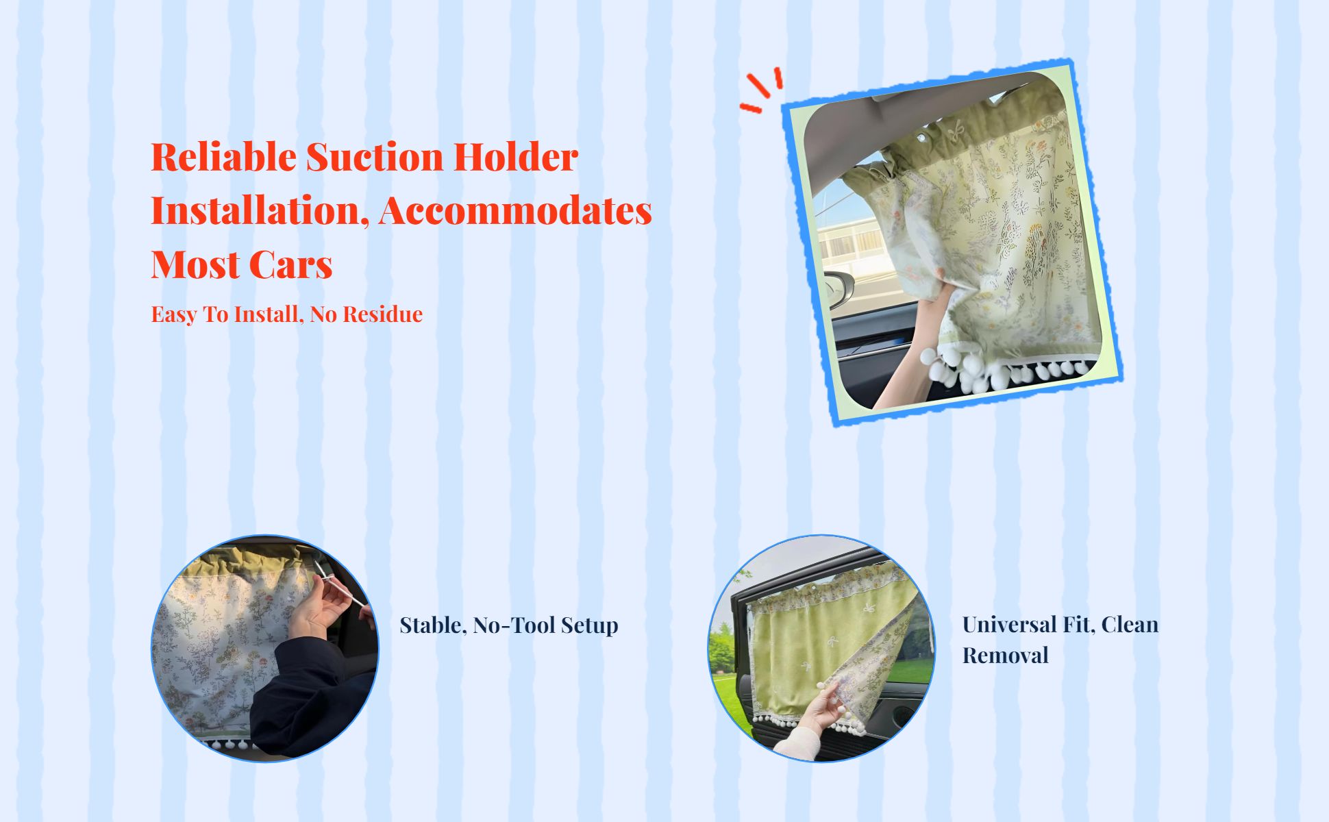 Car window sun shield cover, sunlight protection privacy screen, infant side window sun protection, easy installation
