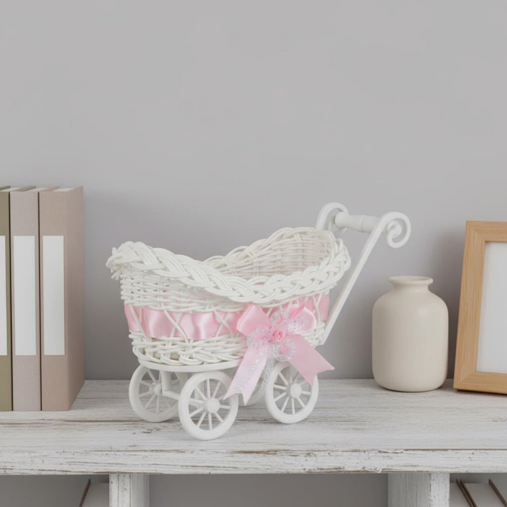 2 Pieces Baby Carriage Candy Holder Lightweight Party Decoration Even Surface
