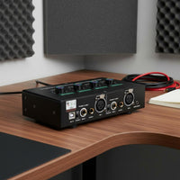 Reverb Mic Amplifier Metal Shell 2-Channel Preamp Compact for Studio, Musicians