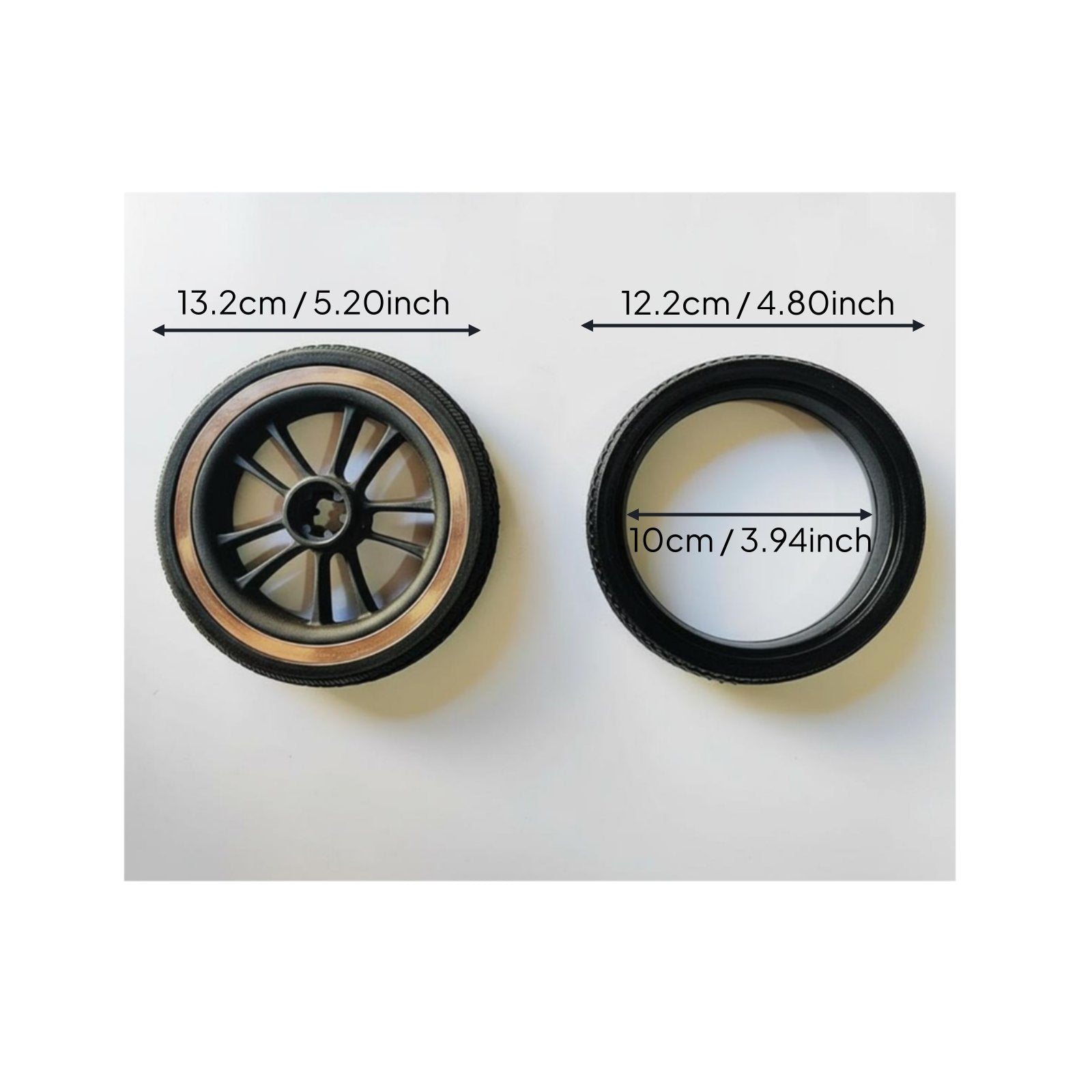 Baby Carriage Replacement Wheel Wear-Resistant Baby Carriage Rubber Tire