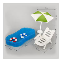 Dollhouse Swimming Pool Set Plastic Dollhouse Pool Set Poolside