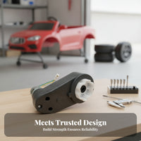 Black Housing Children's Electric Car Gearbox RS775 Motor Gearbox Mounting Holes