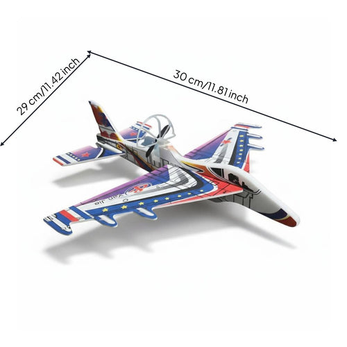 USB rechargeable foam airplane toy for kids, random design.