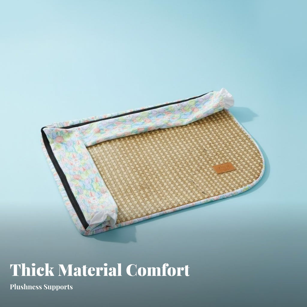Woven Cooling mat Breathable Quilted pet mat cleanable for Indoors, feline Owners