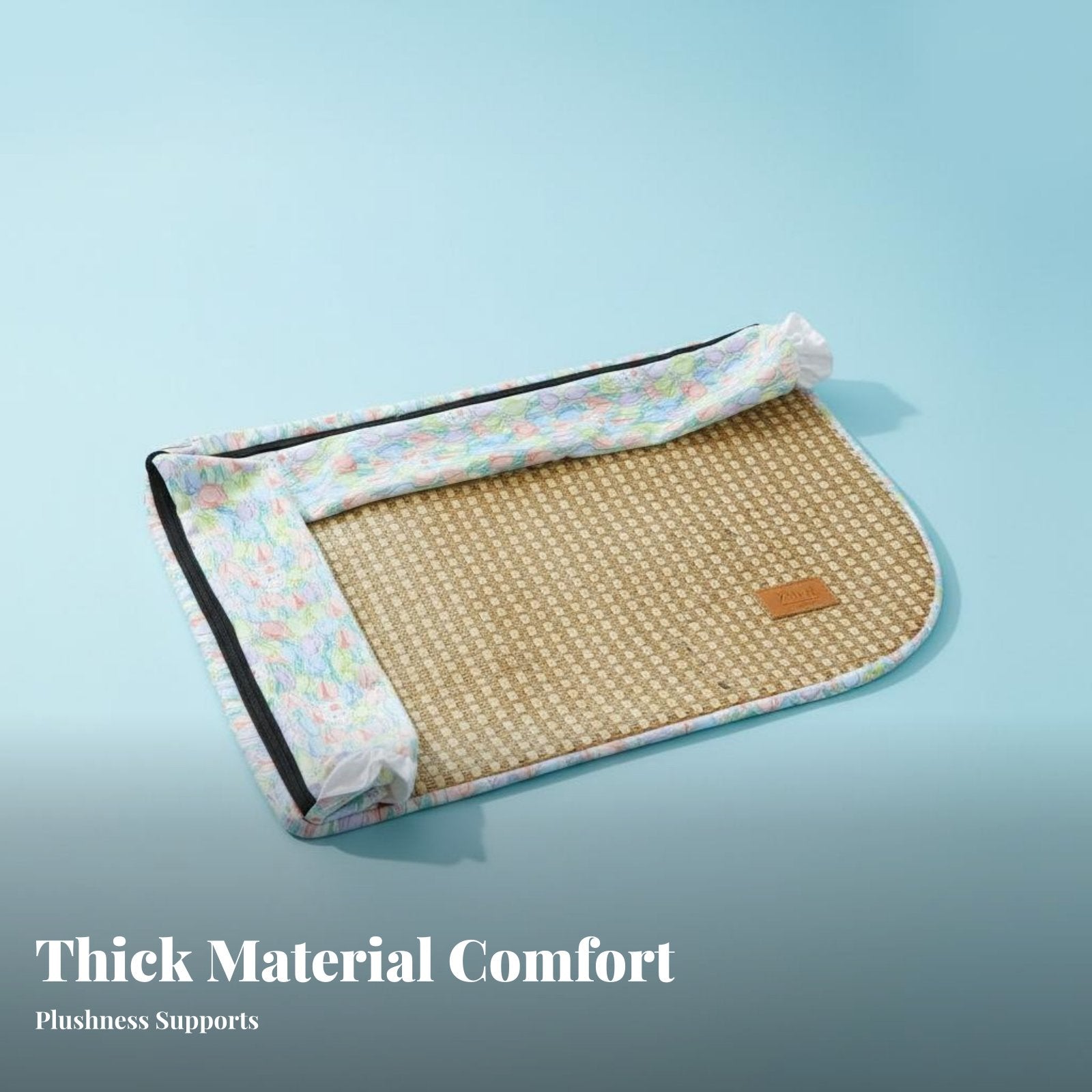 Woven Cooling mat Breathable Quilted pet mat cleanable for Indoors, feline Owners