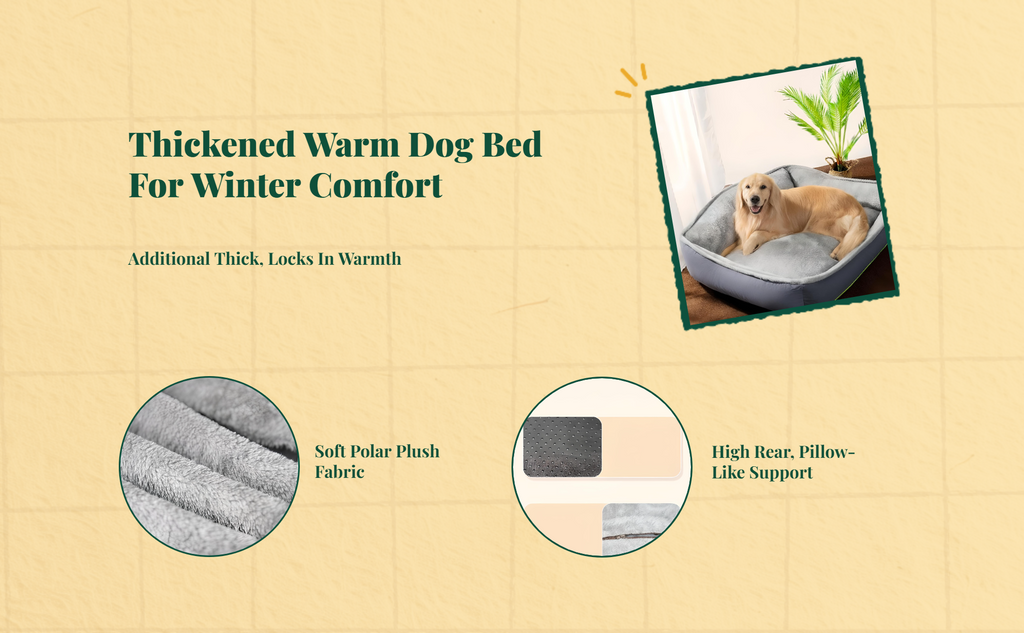 Orthopedic Dog Bed, Washable, Removable Cover, All Seasons