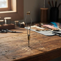 Fly Tying Thread Holder Wear-Resistant Brass Fly Tying Bobbin Fray Reducing Ceramic Tip Bobbin for Angling Supply Store Owners