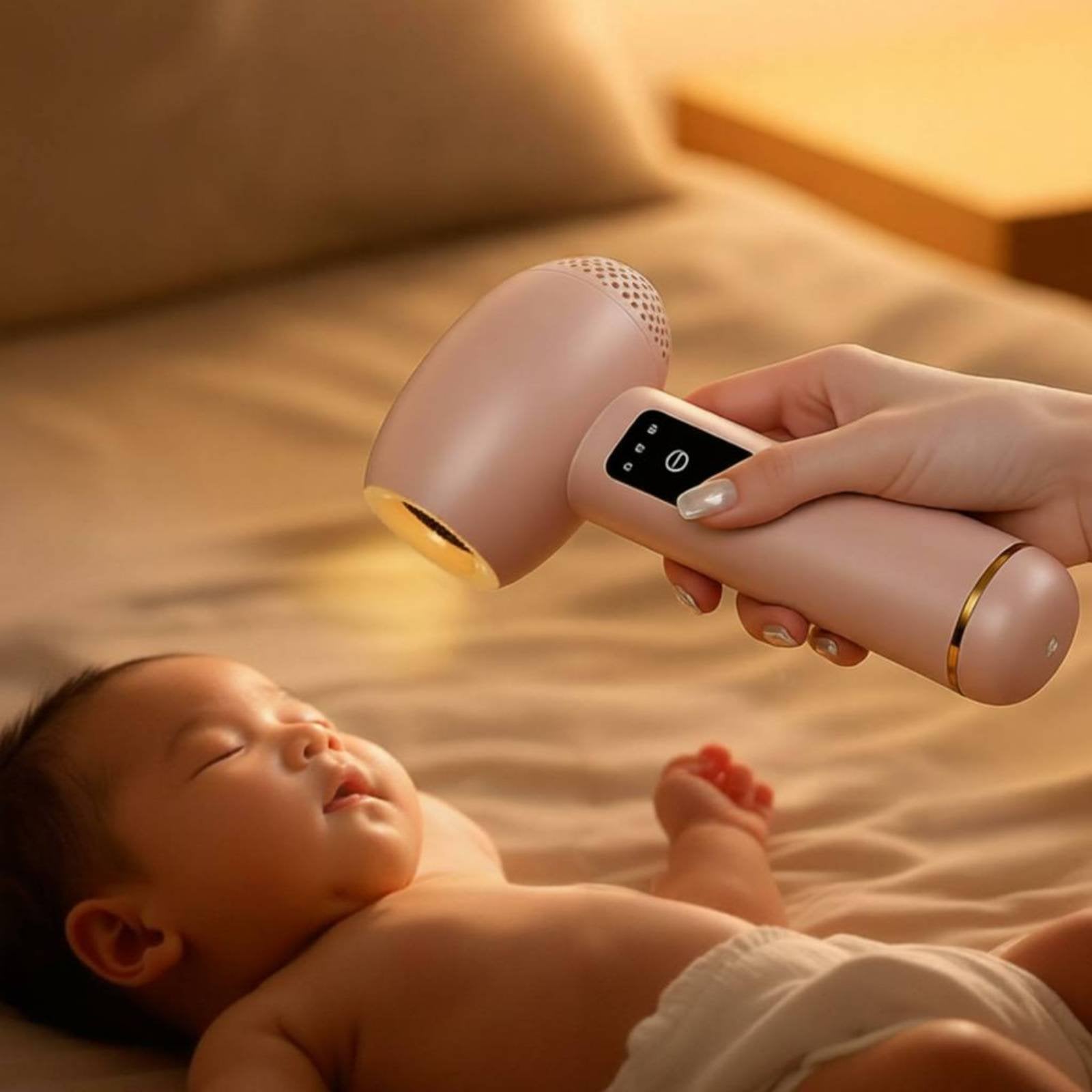 Baby Hair Dryer Quiet Cordless Hair Dryer Battery Powered for Home, Travel, Kids