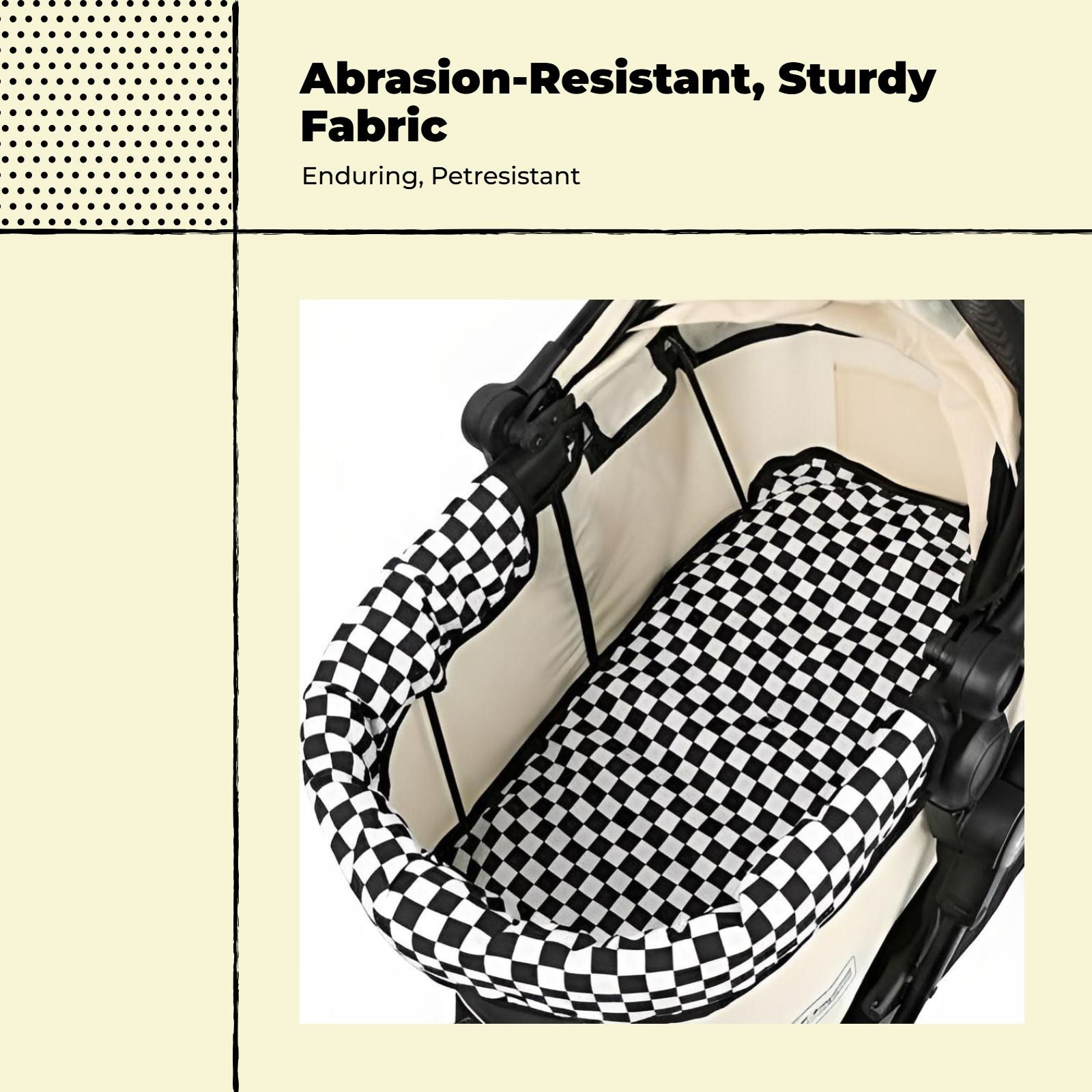 Non-slip pet stroller pad