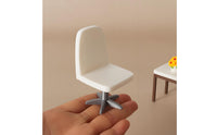 Miniature Computer Desk Set Scene Prop Dollhouse Office Set Realistic