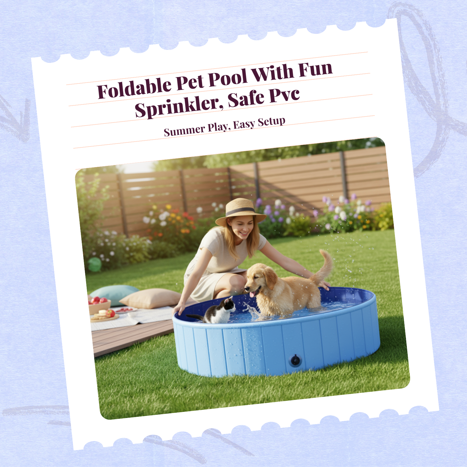 Leakproof foldable PVC pet pool