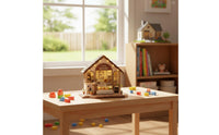 DIY Miniature House Sturdy 3D House Model Display Piece for Desk, Bookshelf