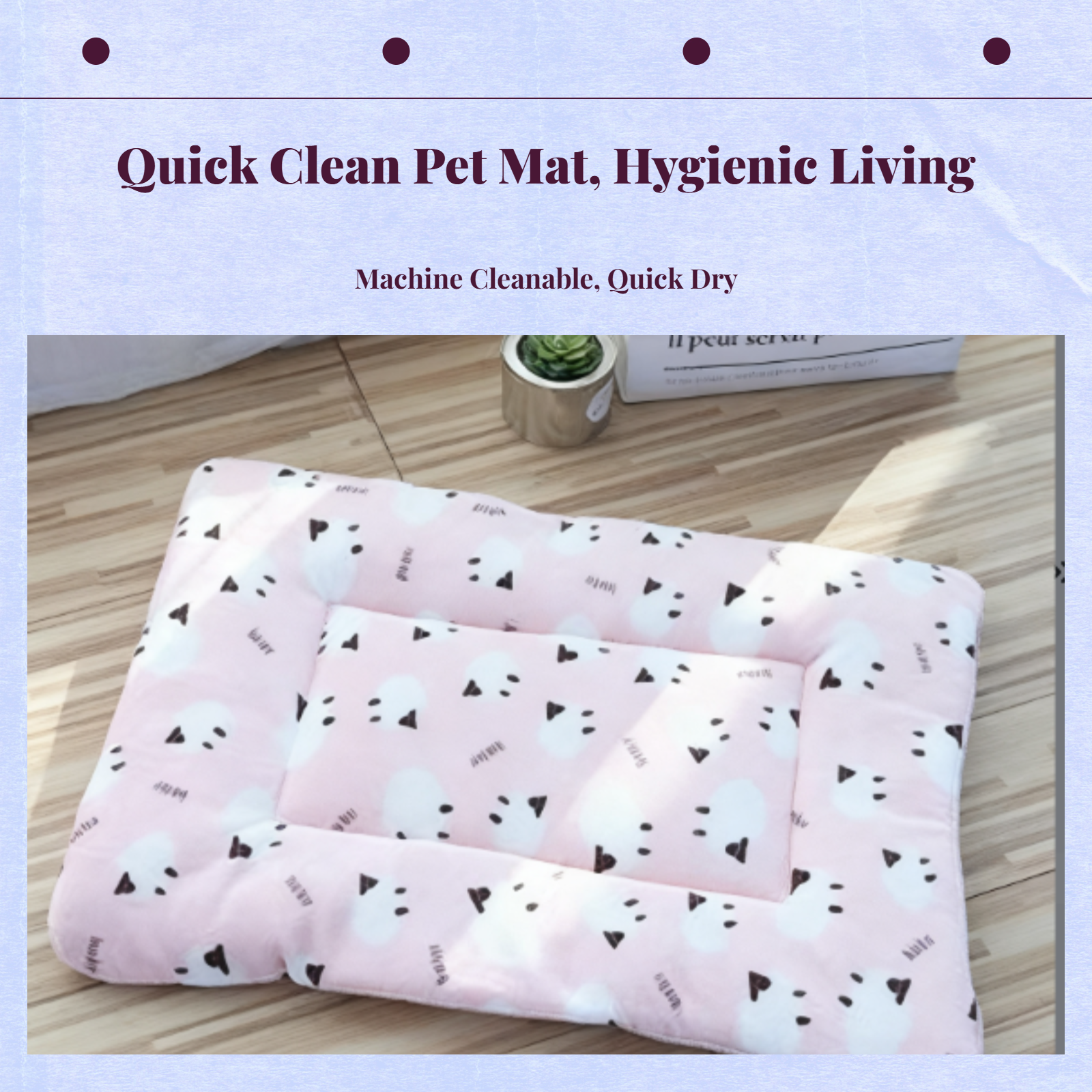 Machine washable plush pet bed